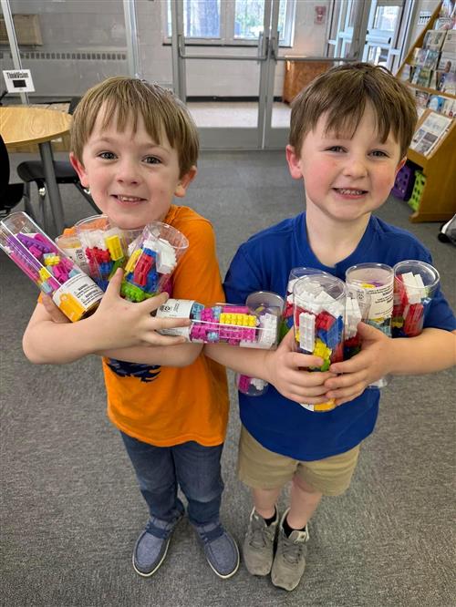 Students with LEGOs