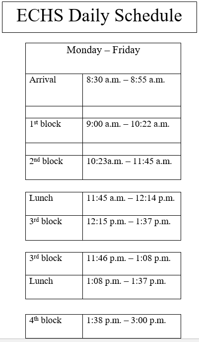 Daily Schedule