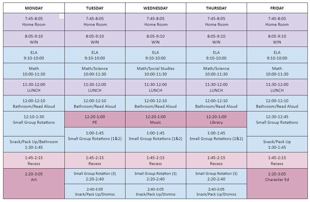 Schedule